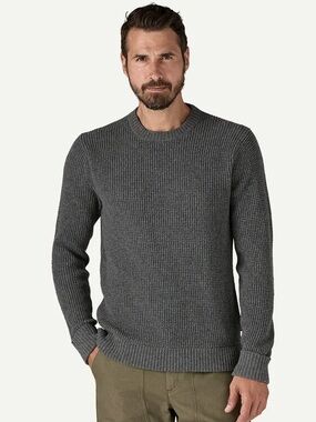 Patagonia Men's Recycled Wool-Blend Sweater in Hex Grey Sz M